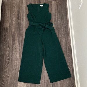 Calvin Klein Forest Green Belted Jumpsuit